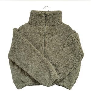 Olive Green Sherpa Jacket